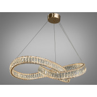 Вражаюча новинка, кришталева led люстра на тросах, 180Вт, золото Diasha 536/800G