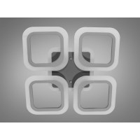 Стельова LED люстра з пультом, димером і кольоровою підсвіткою, 50W Diasha AS8060/4GRLED3colordimmer