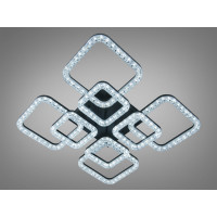 Стельова LED люстра чорна 140W  Diasha MX4771/4+4BK