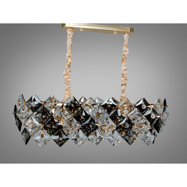 Підвісна люстра Diasha хром кришталь 10xE14 Diasha 21001/800x300SGD