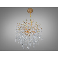 Граційна підвісна кришталева люстра, 6 ламп, хром Diasha 608-460G