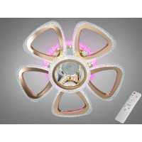 Стельова люстра з диммером, підсвічуванням і MP3, 150W Diasha J620/5+1HR+GMP3LED3colordimmer