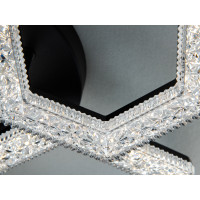 Люстра стельова LED чорна 54 Вт з пультом Diasha 6653/2+2BK