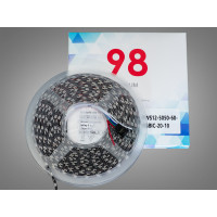 Адресна LED стрічка 12В, 60 діодів на метр, 10мм, RGB Diasha PWS12-5050-60-RGBIC-20-10