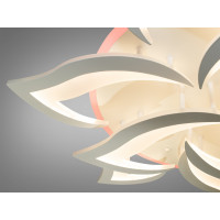 Світлодіодна люстра під стелю з пультом, 115W, біла Diasha 8146/6+3WHLED3colordimmer