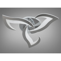 Стельова світлодіодна люстра з пультом, димером, 45W, хром Diasha 8146/3HRLED3colordimmer