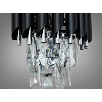 Бра кришталеве Серія 1013 чорний хром 2 лампи E14 сучасний дизайн Diasha N9001-2W-BK+CH