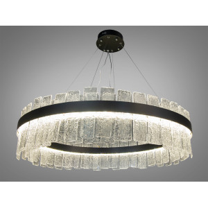 Класична підвісна кришталева led люстра в вітальню, 190 Вт, бронза Diasha 817/800PB