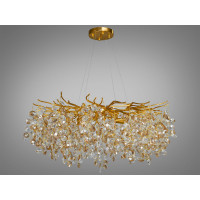 Люстра в зал 10 ламп, золото Diasha 601-800GD