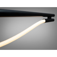 Світлодіодна підвісна люстра Мотузка над столом до кухні, 15W, чорна Diasha 9609-L1200BK