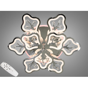 Стельова LED декоративна люстра  в стилі хай тек, 150W, хром Diasha 8149/6+3HRLED3colordimmer