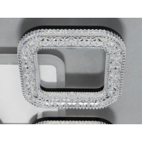 Пристельова світлодіодна чорна люстра з пультом, підсвіткою, 50W Diasha S2205/4BKLED3colordimmer