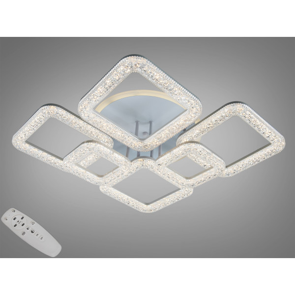 Люстра Diasha Квадрати біла 120Вт з пультом Diasha 5179/2+2+2WH