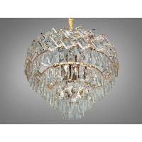 Кришталева люстра підвіс золото E14 9 ламп Diasha 2031/500SGD