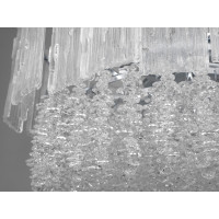 Неповторна підвісна люстра зі скляними елементами, 11 ламп, хром Diasha 328-550CH