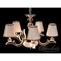 Люстра с абажурами в зал 25W Diasha 8329/5HR 4100K