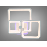 Стельова світлодіодна люстра з пультом, димером, підсвіткою, 70W, біла Diasha 8208/3WHLED3colordimmer