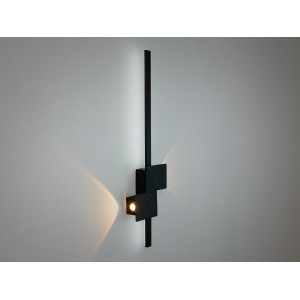 Стильний настінний світлодіодний лінійний світильник, 15W, чорний Diasha 1552/600BK