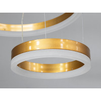 Світлодіодна підвісна люстра з комбінованим освітленням, 90Вт, золото Diasha D2485-600+400+200G