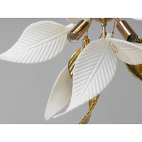 Дизайнерська підвісна люстра з керамічними елементами на 1 лампу, хром Diasha 7209-3PGD