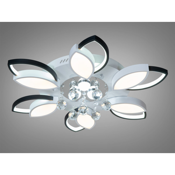 Стельова світлодіодна люстра Diasha 9081/6WH+BK Стельова світлодіодна люстра Diasha 9081/6WH+BK