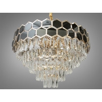 Современная хрустальная люстра подвесная Diasha 21113/600G+BK