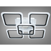 Мінімалістична світлодіодна люстра з пультом, 90W, чорна Diasha A8060/4+1BK