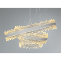 Підвісна люстра LED біла 185W 3 кільця з пультом Diasha D8751-600+400+300WH