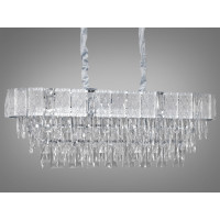 Ексклюзивна підвісна кришталева люстра овальної форми, 10 ламп, хром Diasha 327-800x300CH