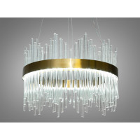 Неперевершена кришталева світлодіодна люстра на підвісах, 90 Вт, бронза Diasha 839/400BR