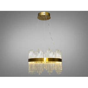 Неперевершена кришталева світлодіодна люстра на підвісах, 90 Вт, бронза Diasha 839/400BR