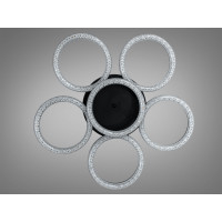 Стельова LED люстра кільця чорний 133 Вт Diasha MX4770/5+1BK