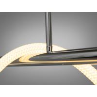 Підвісна світлодіодна нова люстра лед для вітальні Шланг, 48W, хром Diasha 9752-L1500CH