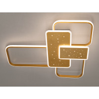 Стельова світлодіодна люстра кільця з пультом, 35Вт, білий+чорний Diasha 2449Gdimmer