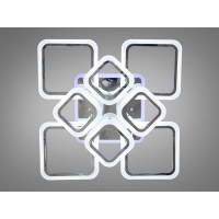 Люстра стельова 8060 хром 115Вт пульт димінг 20м² Diasha HA8060/4+4HRLED3colordimmer