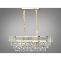 Ефектна кришталева люстра підвіс овальної форми,10 ламп, золото Diasha 327-800x300GD