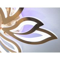 Стельова світлодіодна люстра з пультом, підсвіткою, 80W, золото Diasha 8165/5GLED3colordimmer