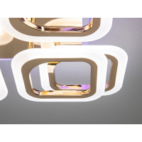 Стельова LED люстра з пультом, диммером і підсвічуванням, 110W, хром Diasha HAS8060/4+4GLED3colordimmer