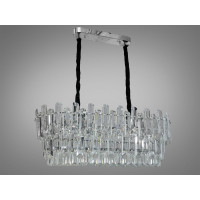 Люстра в зал хрустальная 8 ламп хром Diasha 2020/800x300CH