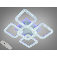 Стельова світлодіодна люстра з підсвіткою, димером, 65W, біла Diasha S2205/4+1WHLED3colordimmer