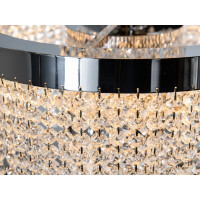 Кришталева люстра LED 376 золотиста з двома рівнями підвісок Diasha 376-400CH