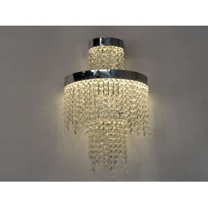 Стильний LED настінний світильник нічник, 18 Вт, хром Diasha 376-BCH