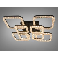 Стельова LED люстра чорна 140W  Diasha MX4771/4+4BK
