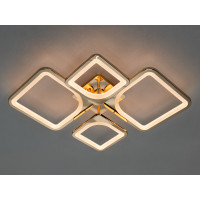 Світлодіодна пристельова люстра з регулюванням яскравості, 72W, золото Diasha 8060/2+2G