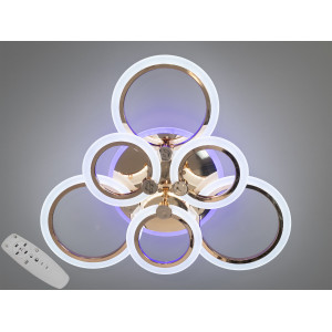 Стельова люстра з пультом, диммером і LED підсвічуванням, 110W, хром Diasha AD8022/3+3GLED3colordimmer