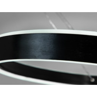 Солідна новинка, світлодіодна люстра для зали, 260 Вт, чорні кільця Diasha 5153/800+600+400BK