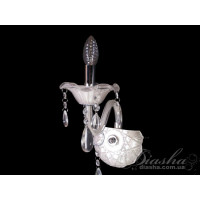 Стильне, якісне, красиве класичне однорожкове бра з білого скла Diasha N8020/1HR