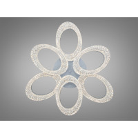 Стельова LED люстра біла 60 Вт 6 кілець пульт Diasha S5607/3+3WH