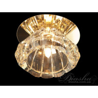 Красивий кришталевий точковий світильник, золотого кольору Diasha F6036FG