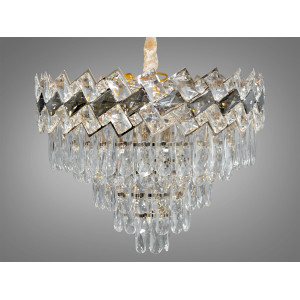 Чарівна підвісна кришталева люстра в вітальню, 11 ламп, золото Diasha 6309-500SGD